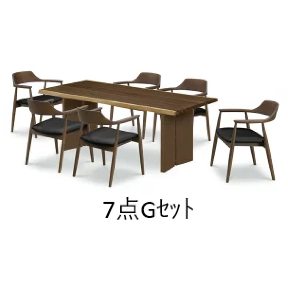 ダイニングテーブルセット［１５５／１８５］［ナチュラル／ウォールナット］ サムネイル 16