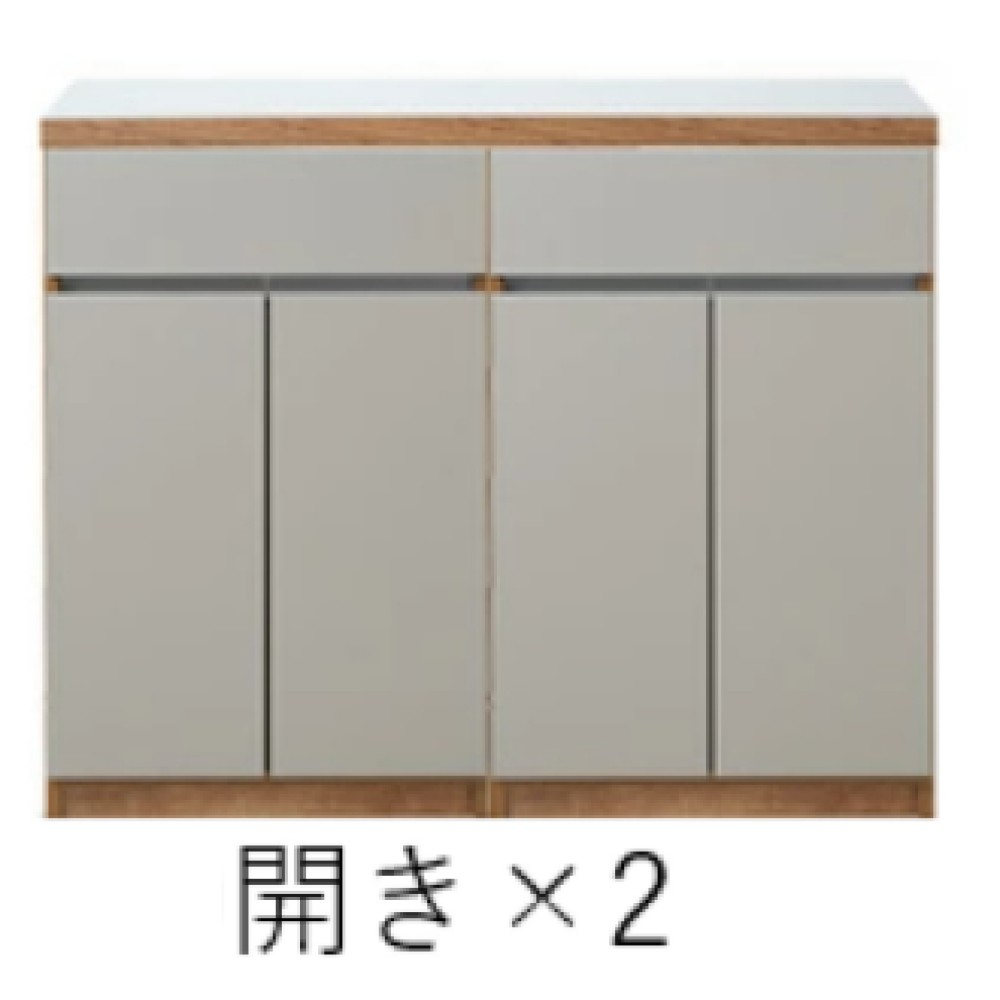 キッチンカウンター［１２０］［ホワイト木目／ブラウン木目／ナチュラルグレージュ］ サムネイル 5