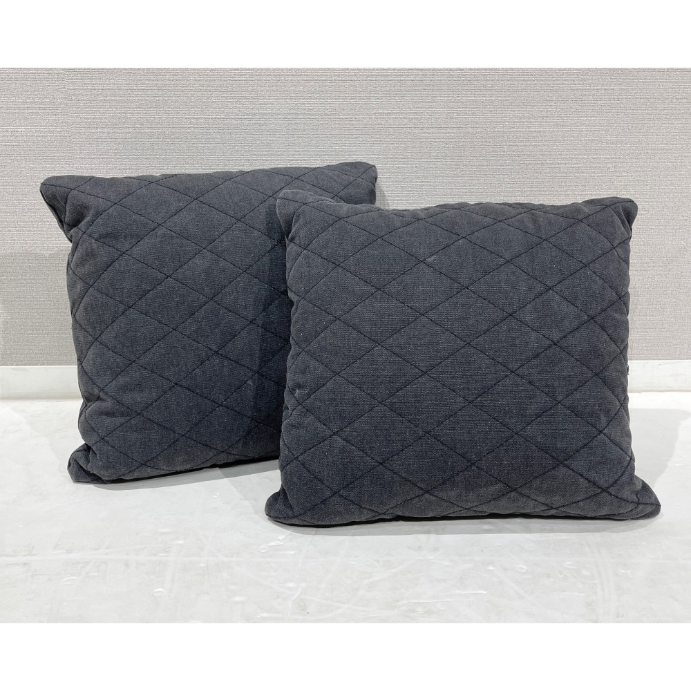 クッション２個セット［ダークグレー］