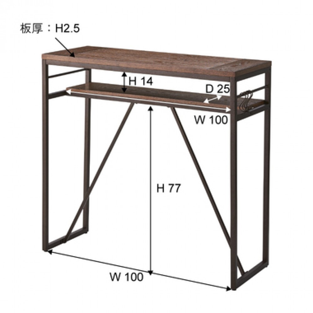 カウンターテーブル［ブラック］ サムネイル 5