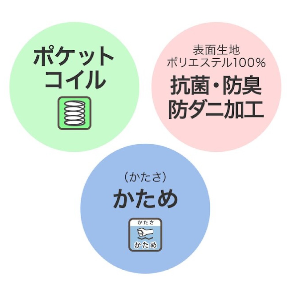 ポケットコイルマットレス［ニトリ］［シングル］［ライトグレー］ サムネイル 4