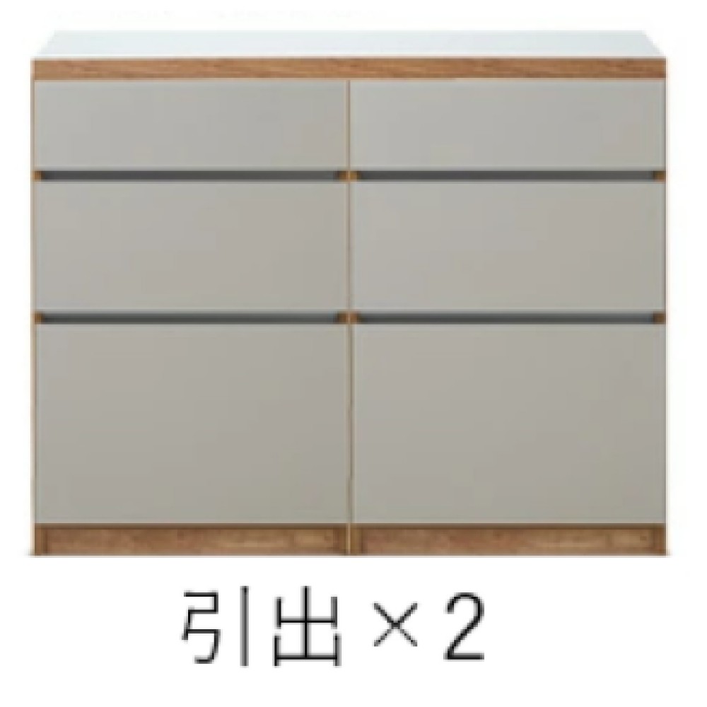 キッチンカウンター［１２０］［ホワイト木目／ブラウン木目／ナチュラルグレージュ］ サムネイル 3