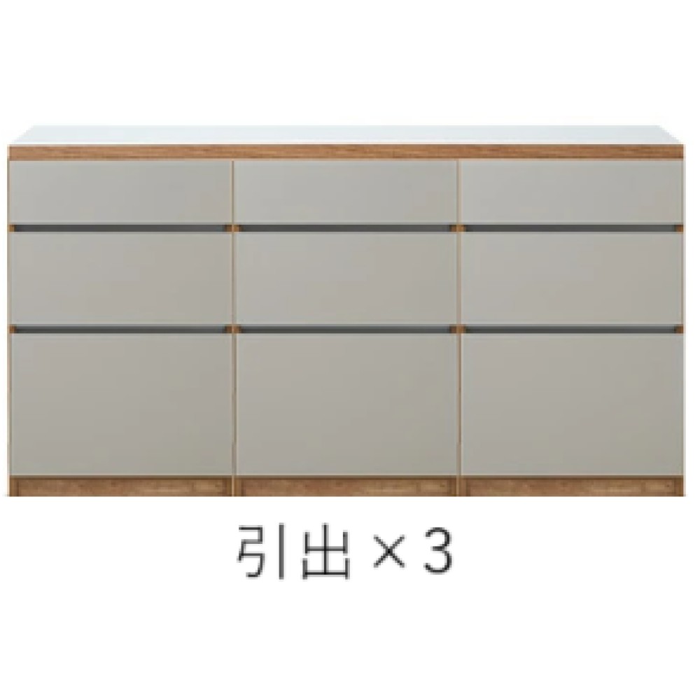 キッチンカウンター［１８０］［ホワイト木目／ブラウン木目／ナチュラルグレージュ］ サムネイル 3