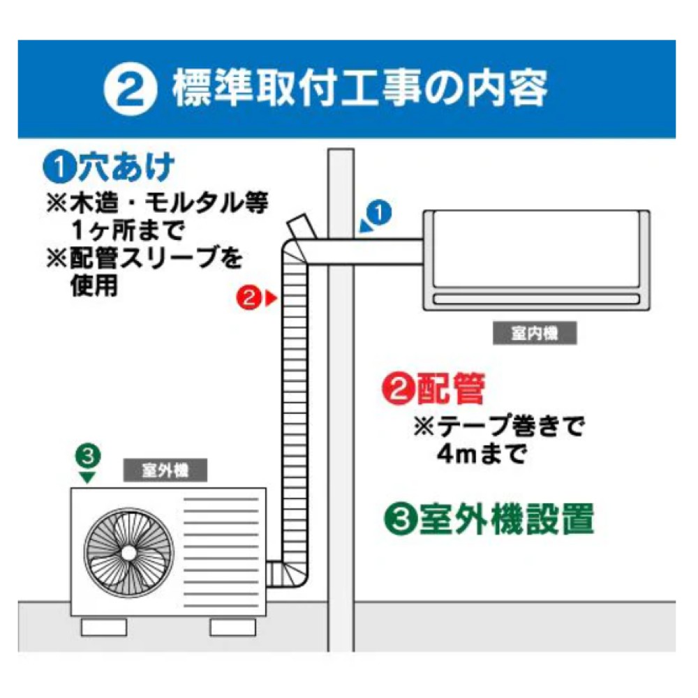 エアコン［ホワイト］［６畳用］※取付・取外工事費込み サムネイル 11