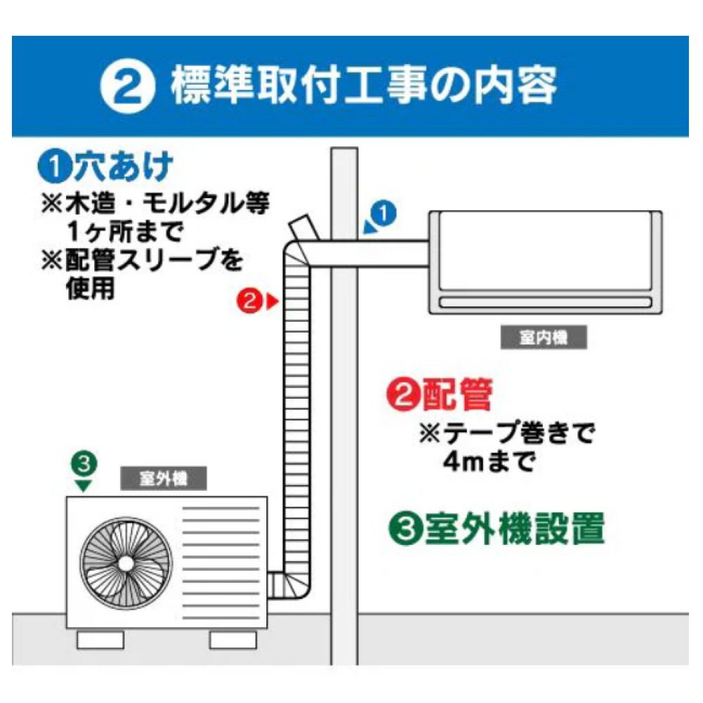 エアコン［ホワイト］［８畳用］※取付・取外工事費込み サムネイル 9